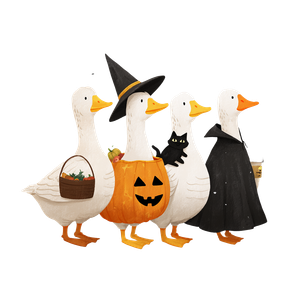 Halloween Cartoon Geese V3 Vinyl Car Decal Sticker – Waterproof & UV-Resistant 3.4133333333333336"