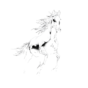 Galloping Horse Silhouette V5 Vinyl Car Decal Sticker – Waterproof & UV-Resistant 3.4133333333333336"