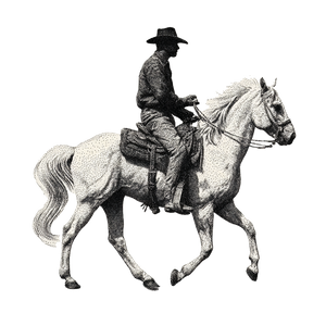 Cowboy On Bronco V7 Vinyl Car Decal Sticker – Waterproof & UV-Resistant 6.826666666666667"