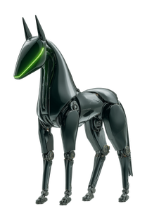 Futuristic Led Horse Vinyl Car Decal Sticker – Waterproof & UV-Resistant 4.373333333333333"
