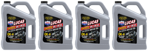 4x Lucas Oil Synthetic SAE 15W-40 CK-4 Oil | Longer Engine Life, Extended Oil Changes, High Temp Stability