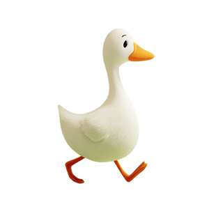 Cartoon Goose Walking V2 Vinyl Car Decal Sticker – Waterproof & UV-Resistant 3.4133333333333336"