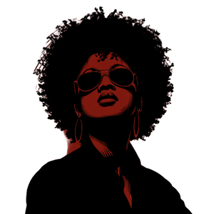 Stylish Afro Woman V5 Vinyl Car Decal Sticker – Waterproof & UV-Resistant 3.4133333333333336"