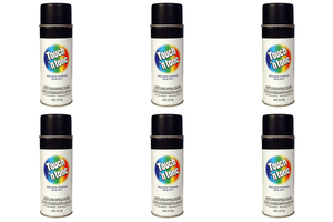 6x AP Products Touch N Tone Multi Purpose Paint | Flat Black All Purpose Spray | Made in USA