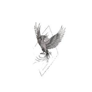 Phoenix Tattoo Design V24 Vinyl Car Decal Sticker – Waterproof & UV-Resistant 6.826666666666667"