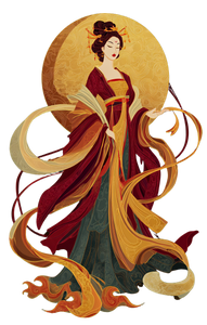Moon Goddess Illustration V3 Vinyl Car Decal Sticker – Waterproof & UV-Resistant 4.533333333333333"
