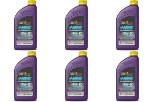 6x Royal Purple HPS Series Oil | Synthetic SAE 5W-20 Quart Bottle | High Film Strength & Superior Engine Protection