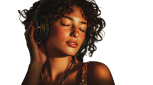 Music Enthusiast Woman V2 Vinyl Car Decal Sticker – Waterproof & UV-Resistant 2.72"