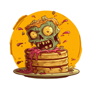 Zombie Pancake V2 Vinyl Car Decal Sticker – Waterproof & UV-Resistant 6.826666666666667"