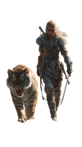 Warrior And Tiger V5 Vinyl Car Decal Sticker – Waterproof & UV-Resistant 9.706666666666667"