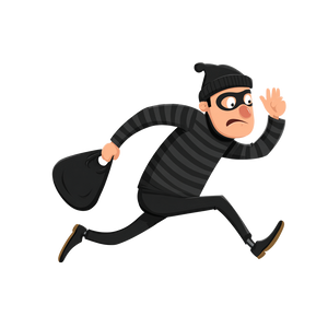 Robber With Bag Vinyl Car Decal Sticker – Waterproof & UV-Resistant 3.4133333333333336"