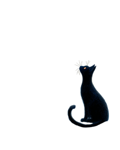 Black Cat Stargazing Vinyl Car Decal Sticker – Waterproof & UV-Resistant 8.0"