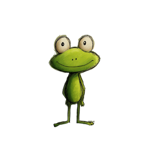 Simple Drawn Frog Vinyl Car Decal Sticker – Waterproof & UV-Resistant 3.4133333333333336"