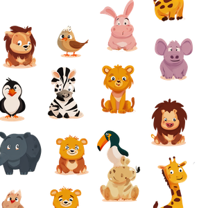 Cartoon Animals V3 Vinyl Car Decal Sticker – Waterproof & UV-Resistant 3.4133333333333336"