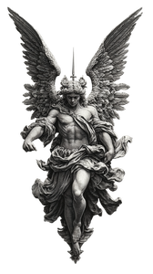 Seraphim Angel Design Vinyl Car Decal Sticker – Waterproof & UV-Resistant 9.706666666666667"
