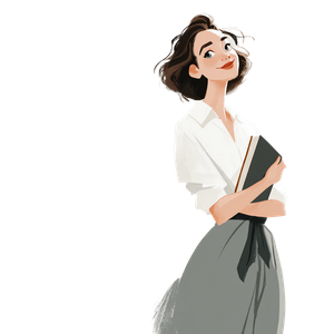 Dignified Woman Reading Vinyl Car Decal Sticker – Waterproof & UV-Resistant 3.4133333333333336"
