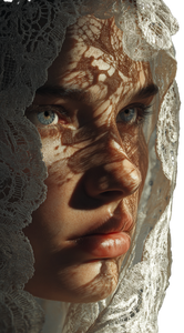 Veiled Beauty Portrait V2 Vinyl Car Decal Sticker – Waterproof & UV-Resistant 4.906666666666666"