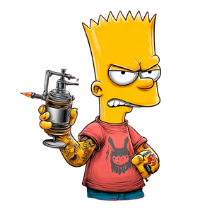 Angry Bart Simpson Vinyl Car Decal Sticker – Waterproof & UV-Resistant 3.4133333333333336"