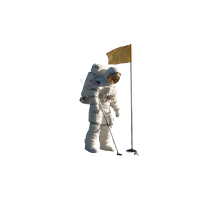 Astronaut Golfing V2 Vinyl Car Decal Sticker – Waterproof & UV-Resistant 6.826666666666667"