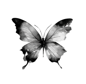 Monochrome Butterfly Art Vinyl Car Decal Sticker – Waterproof & UV-Resistant 3.4133333333333336"