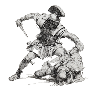 Gladiator Combat V2 Vinyl Car Decal Sticker – Waterproof & UV-Resistant 6.826666666666667"