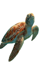 Green Sea Turtle V9 Vinyl Car Decal Sticker – Waterproof & UV-Resistant 4.8533333333333335"