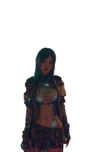 Cyberpunk Japanese Woman V8 Vinyl Car Decal Sticker – Waterproof & UV-Resistant 9.706666666666667"