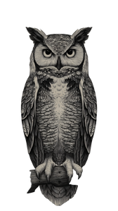 Mystical Owl Tattoo V3 Vinyl Car Decal Sticker – Waterproof & UV-Resistant 9.706666666666667"