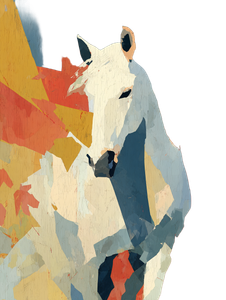 White Horse Portrait V9 Vinyl Car Decal Sticker – Waterproof & UV-Resistant 4.1066666666666665"