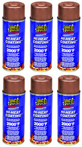6x High-Heat Copper Heat Shield Coating | Protect Exhaust Insulating Wrap