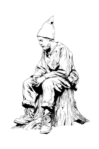 Gnome On Stump V2 Vinyl Car Decal Sticker – Waterproof & UV-Resistant 8.96"