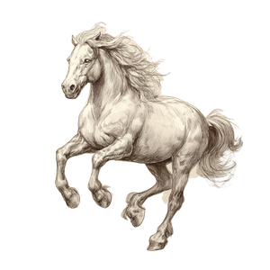 Da Vinci Horse Vinyl Car Decal Sticker – Waterproof & UV-Resistant 3.4133333333333336"