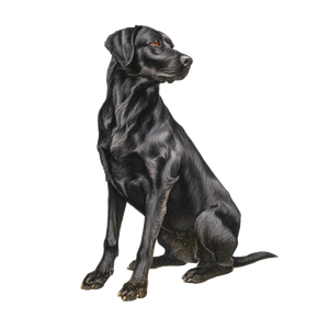 Audubon Black Dog Vinyl Car Decal Sticker – Waterproof & UV-Resistant 6.826666666666667"
