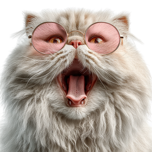 Cute Sunglassed Persian V2 Vinyl Car Decal Sticker – Waterproof & UV-Resistant 3.4133333333333336"