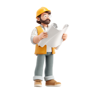 Civil Engineer Reviewing Plan Vinyl Car Decal Sticker – Waterproof & UV-Resistant 6.826666666666667"