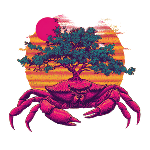 Giant Crab Tree Vinyl Car Decal Sticker – Waterproof & UV-Resistant 6.826666666666667"