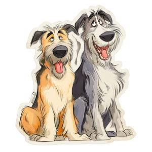 Irish Wolfhounds Sticker Vinyl Car Decal Sticker – Waterproof & UV-Resistant 3.4133333333333336"