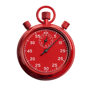 Red Stopwatch V2 Vinyl Car Decal Sticker – Waterproof & UV-Resistant 3.4133333333333336"
