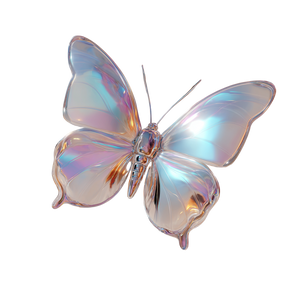 Chrome Butterfly V5 Vinyl Car Decal Sticker – Waterproof & UV-Resistant 3.4133333333333336"