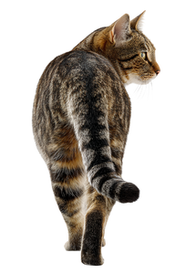 Cat Walking Away V2 Vinyl Car Decal Sticker – Waterproof & UV-Resistant 4.32"