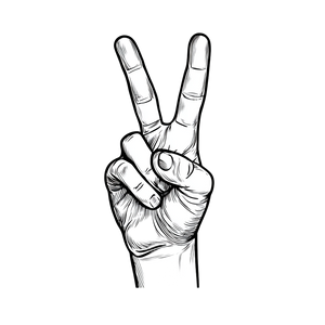 Two-Finger Hand Vinyl Car Decal Sticker – Waterproof & UV-Resistant 3.4133333333333336" Two-Finger Hand Vinyl Car Decal Sticker – Waterproof & UV-Resistant 3.4133333333333336"
