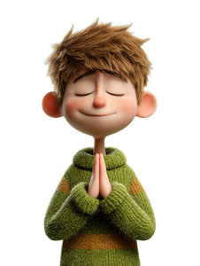 Praying Boy V4 Vinyl Car Decal Sticker – Waterproof & UV-Resistant 4.1066666666666665"