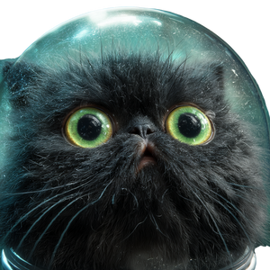 Space Helmet Cat Vinyl Car Decal Sticker – Waterproof & UV-Resistant 3.4133333333333336"