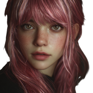 Pink Haired Girl V2 Vinyl Car Decal Sticker – Waterproof & UV-Resistant 3.4133333333333336"