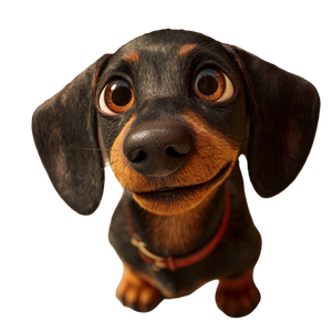 Black Dachshund Puppy Vinyl Car Decal Sticker – Waterproof & UV-Resistant 3.4133333333333336"