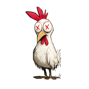 Cartoon Chicken V27 Vinyl Car Decal Sticker – Waterproof & UV-Resistant 3.4133333333333336"