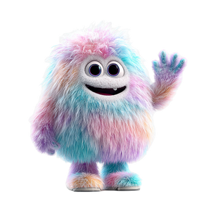 Fluffy Pastel Monster V2 Vinyl Car Decal Sticker – Waterproof & UV-Resistant 3.4133333333333336"