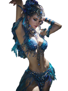 Magical Belly Dancer Vinyl Car Decal Sticker – Waterproof & UV-Resistant 8.213333333333333"