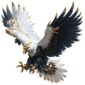 Golden-Headed Eagle V2 Vinyl Car Decal Sticker – Waterproof & UV-Resistant 3.4133333333333336"