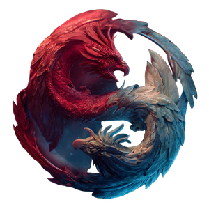 Dragon Eagle Logo Vinyl Car Decal Sticker – Waterproof & UV-Resistant 3.4133333333333336"